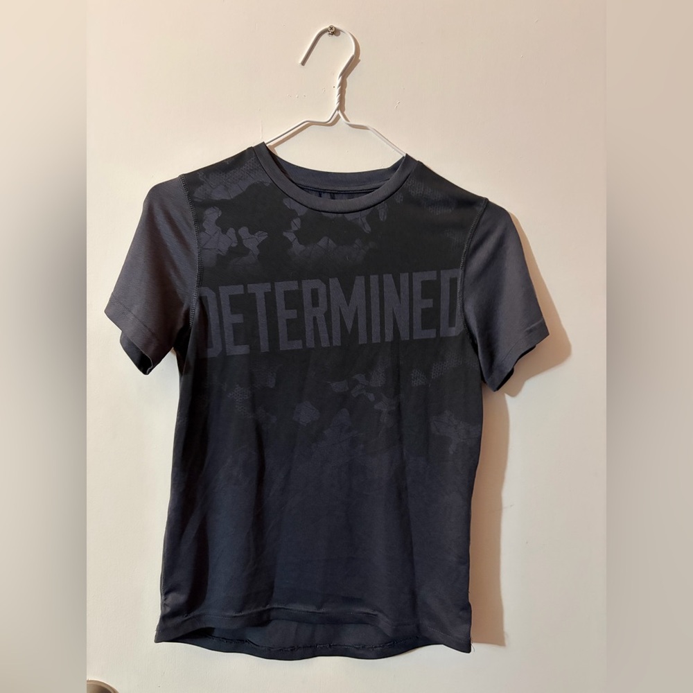 Boys Champion Medium 8-10 Gray Graphic T-Shirt 'DETERMINED' Print Tote9